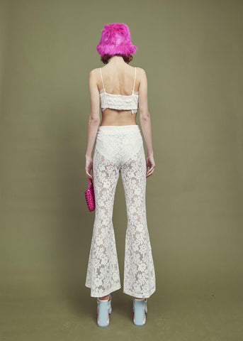 Flora Co-ord Lace Trim Bralet -Ivory