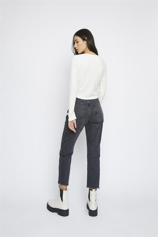 Cream Round Neck Top