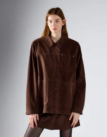 Chocolate Brown Oversized Shacket