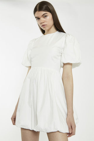 Off-White Open-Back-Skater Mini-Dress