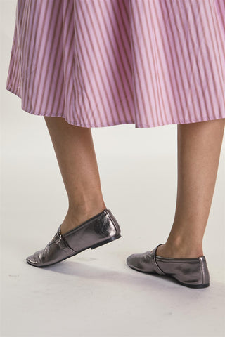 Bronze Buckle Ballet-Flats
