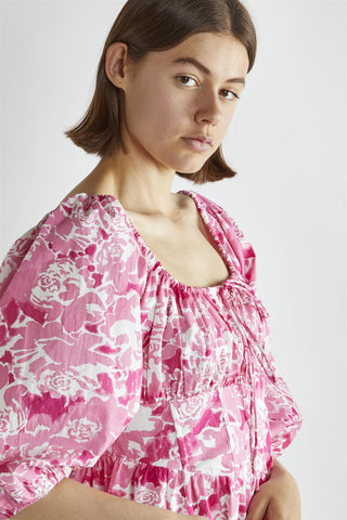 Pink Roses Skater Mini-Dress