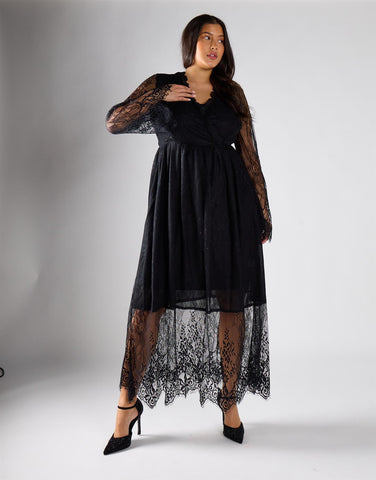 Glamorous Curve Black  Maxi Dress
