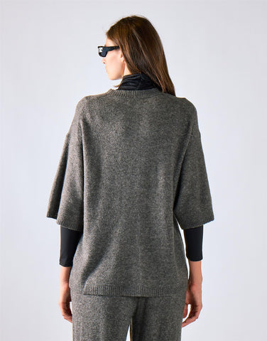 Charcoal Knitted Tee