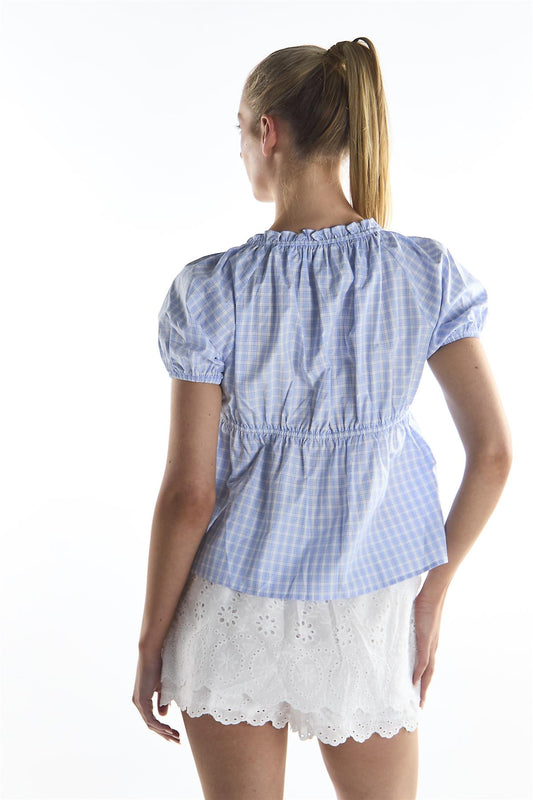 White Embroidery Frill Mini Skirt
