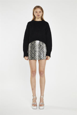 Snake PU Skirt