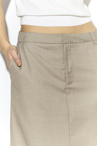 Pencil Maxi Skirt - Taupe Grey