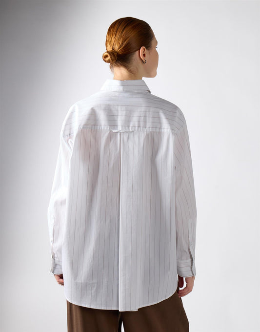 White Stripe Lightweight Shirt