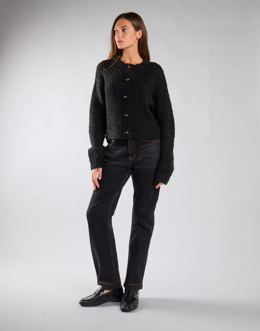 Indigo Straight Leg Cropped Jeans