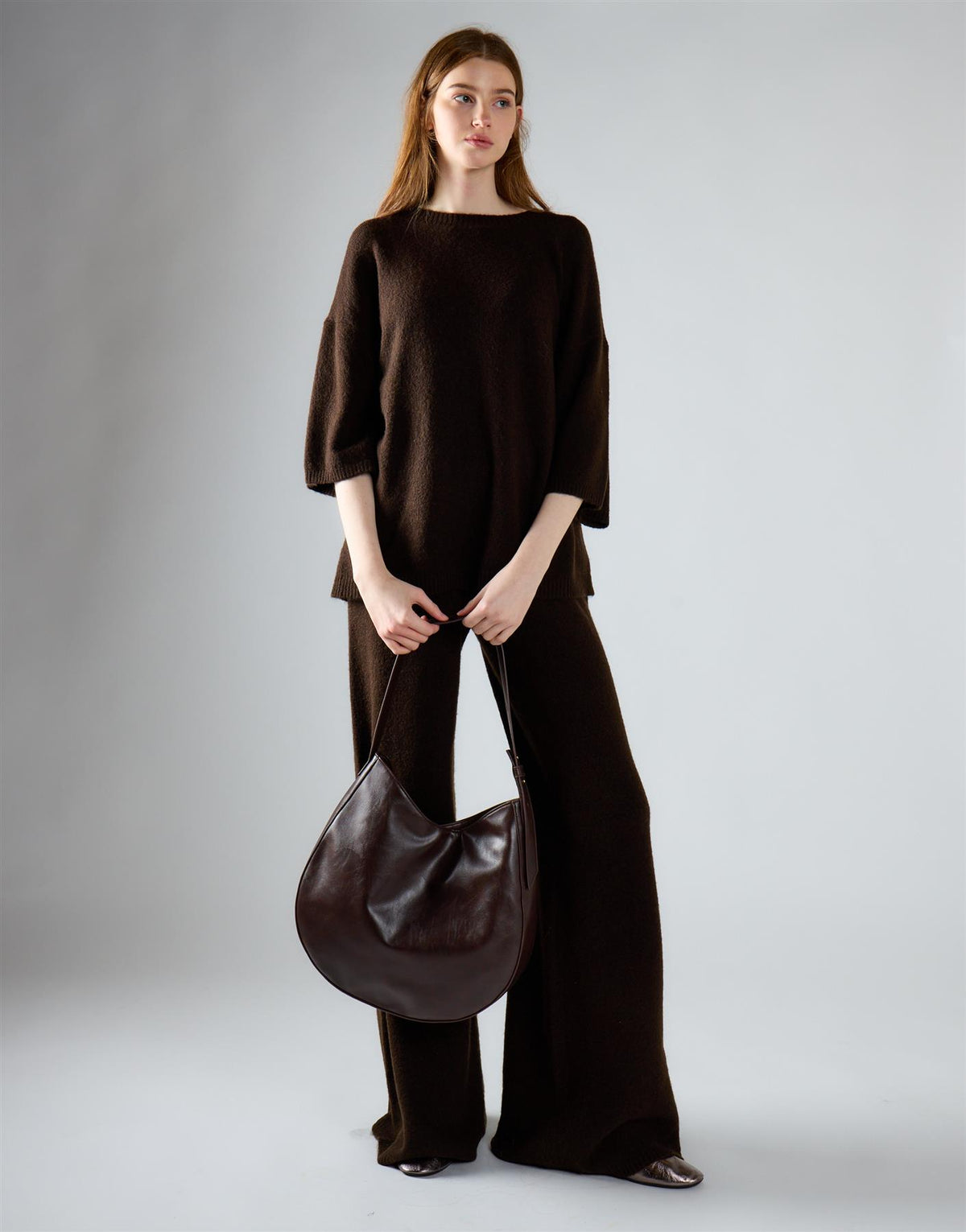 Khaki Brown Knitted Tee