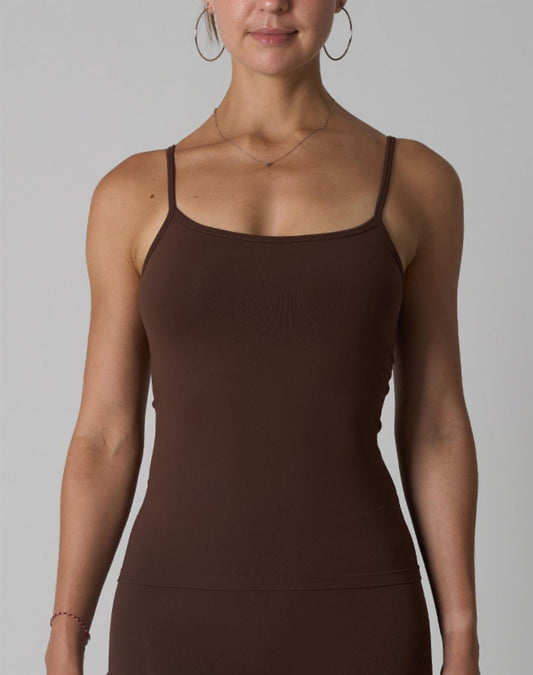 Agon Brown Cami Top With Spaghetti Straps