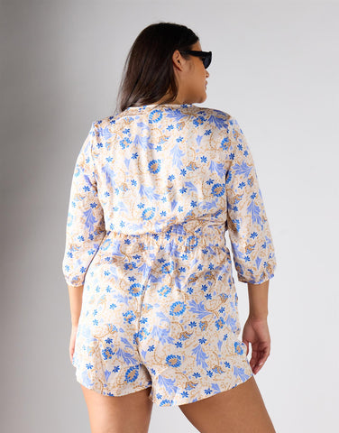 Glamorous Curve Floral Print Playsuit