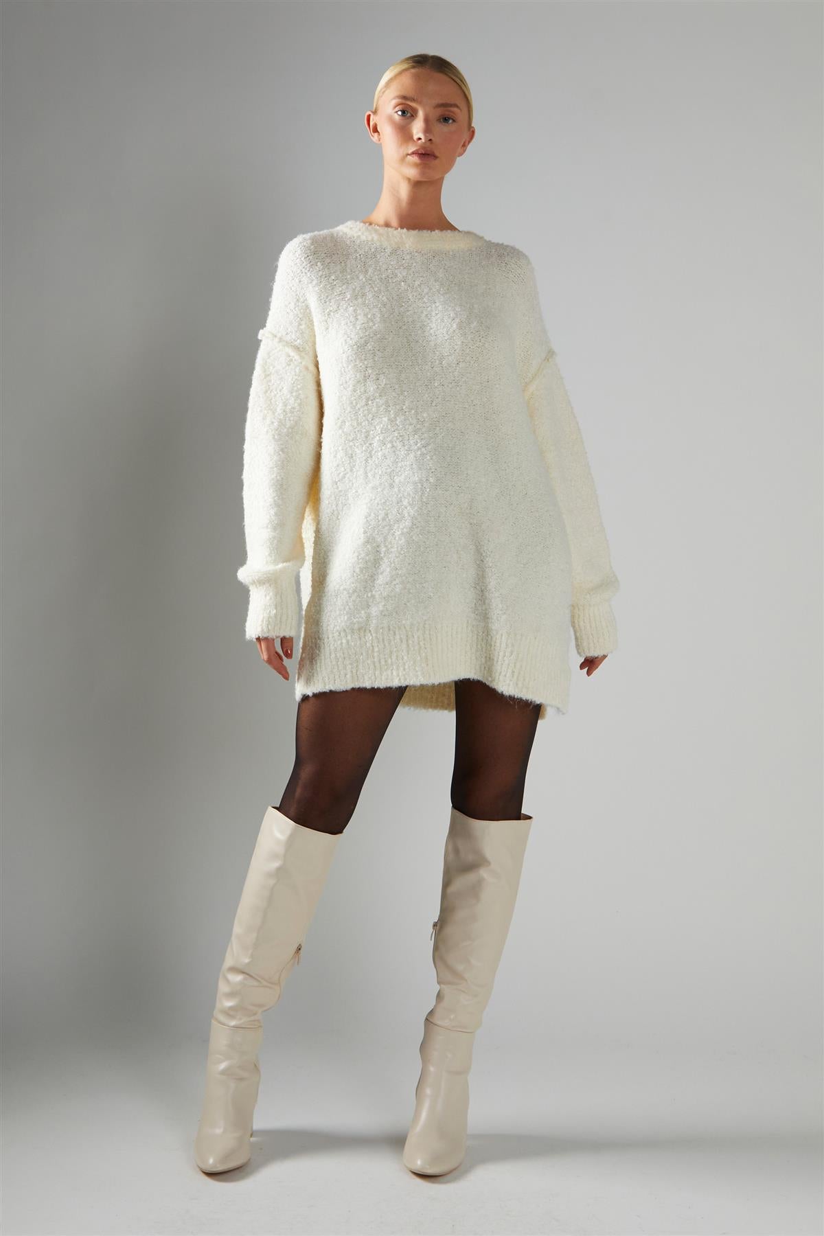 Cream Oversized-Jumper