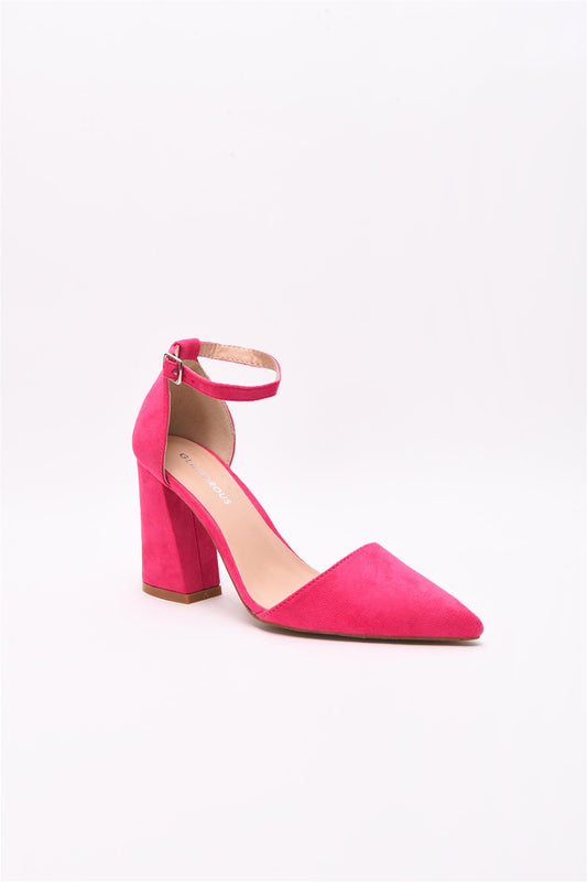 Pink Closed-Toe Heeled-Shoes