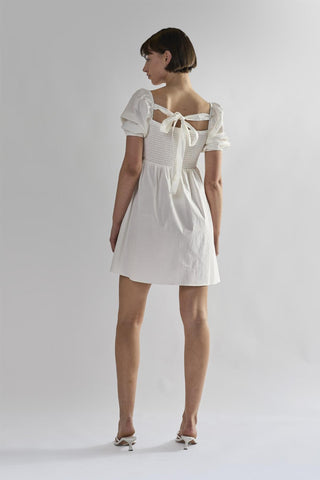 Off-White Square-Neck Mini-Dresses