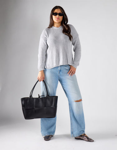 Glamorous Curve Grey Marl Knitwear Jumper