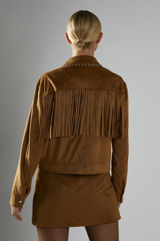 Tan Fringed Jacket