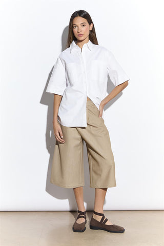 Tailored Long Shorts in Sand Colour