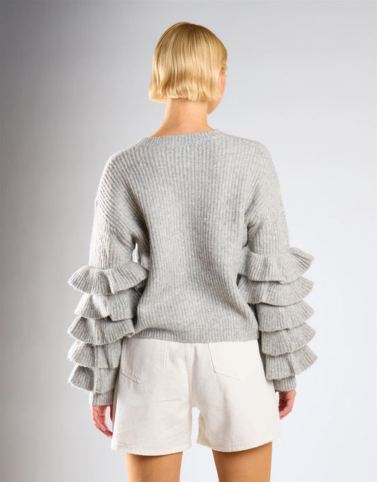 High Waist Rigid Denim Shorts - Ecru