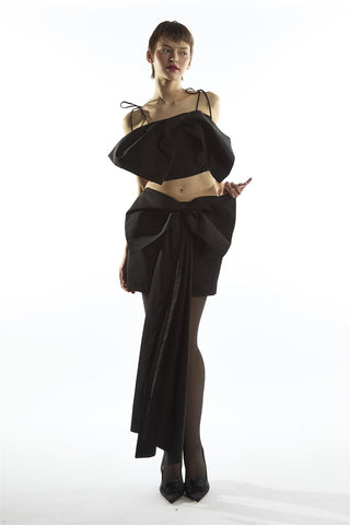 Bow Mini Skirt - Remi Co-ord Black