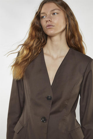 Brown Blazer Mini-Dress
