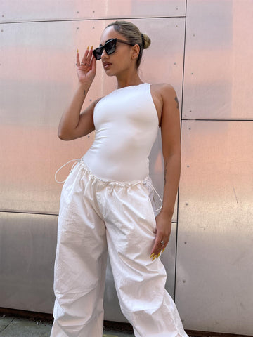 Off-White Scoop-Neck Bodysuit