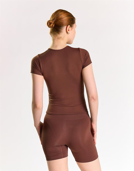 Agon Women's Coffee Activewear Shorts