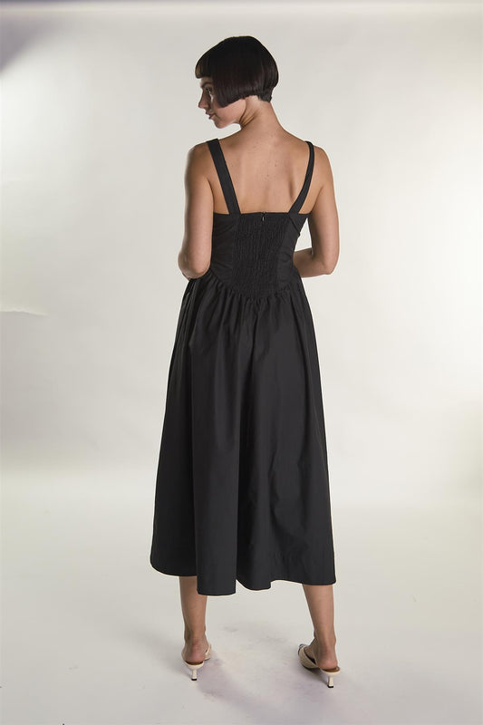 Black Skater Midi-Dress
