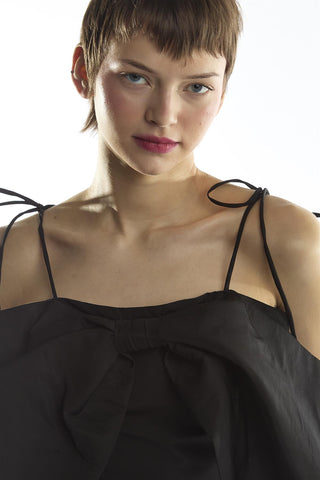 Bow Crop Top - Remi Co-ord Black