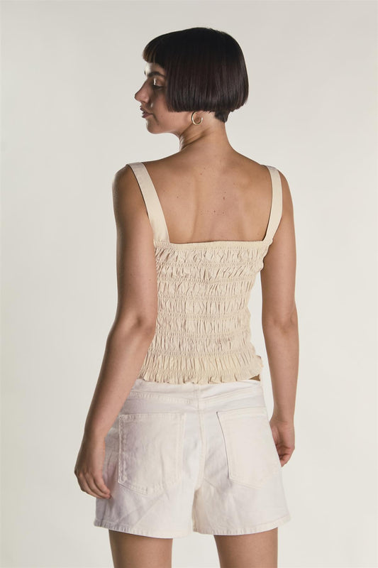 Regular Fit Denim Shorts - Ecru