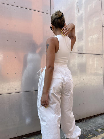 Off-White Scoop-Neck Bodysuit