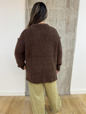 Chocolate Brown Oversized-Jumper