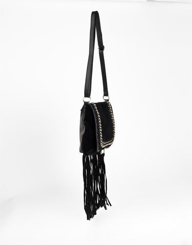 Black Fringe Shoulder Bag