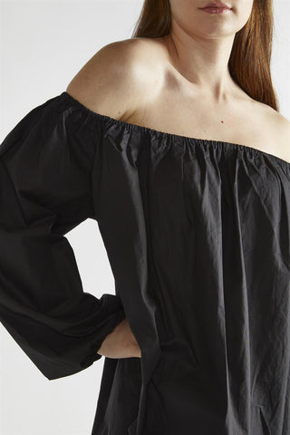 Black Bardot Long-Sleeve Top