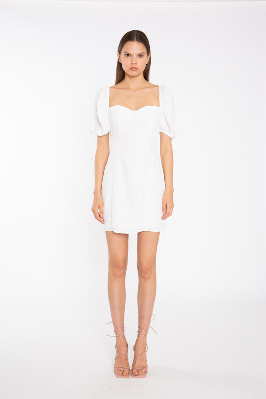 Off-White Bust Cup Mini-Dress