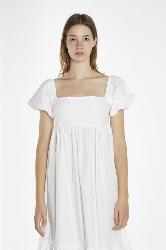 White Babydoll Midaxi-Dress