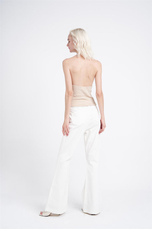 Stone Plunge Halter-Neck-Top