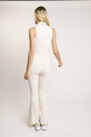 Signature White Flare Leggings