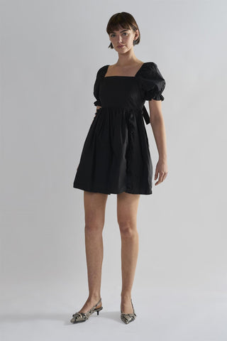 Black Tie-Back Mini-Dresses