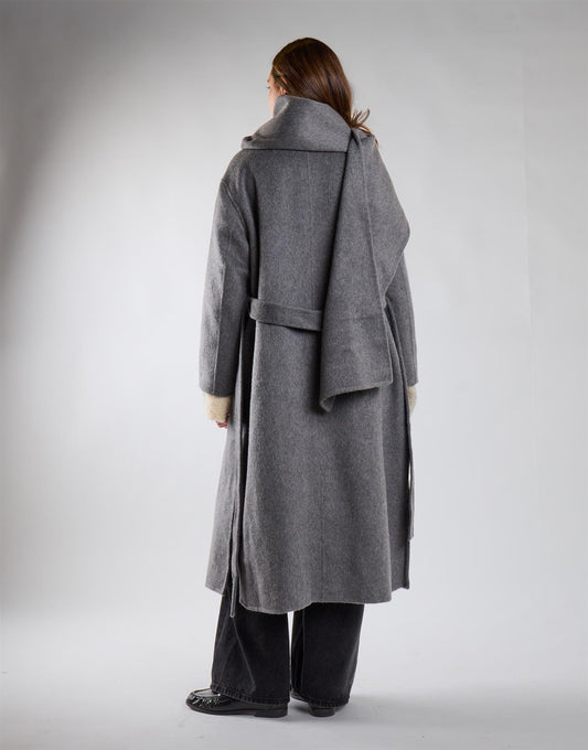 Charcoal Belted Coat