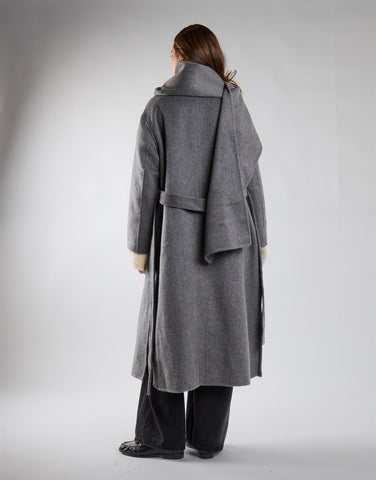 Charcoal Belted Coat