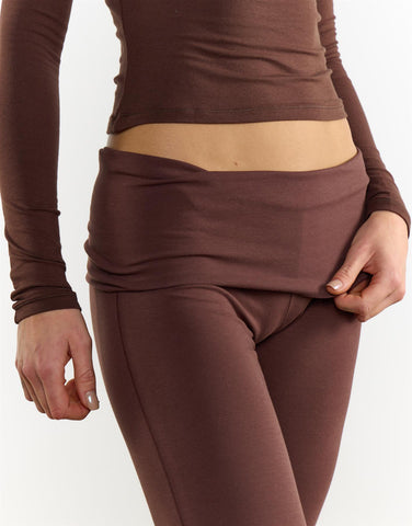 Wide Leg Trousers - Coffee