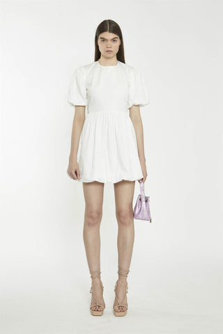 Off-White Open-Back-Skater Mini-Dress