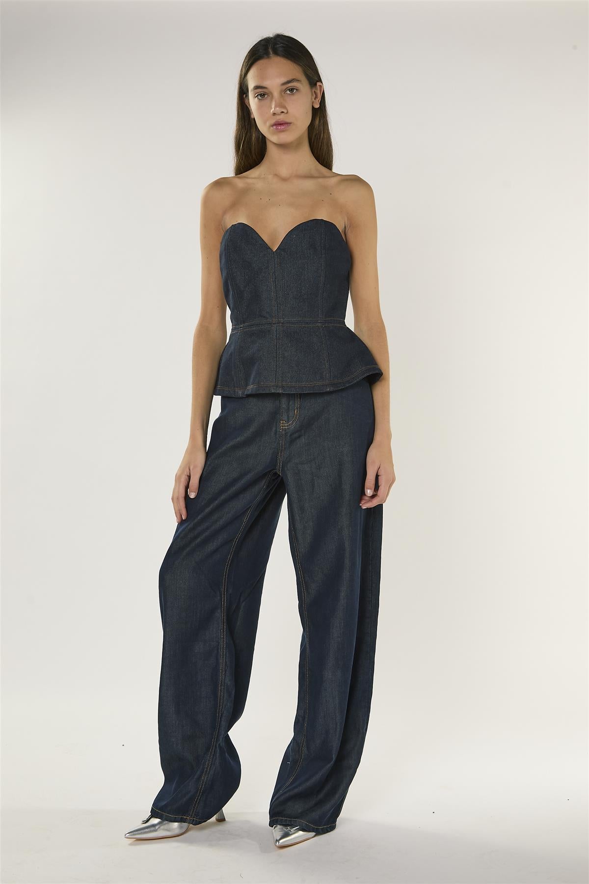 Dark Indigo Barrel Jeans