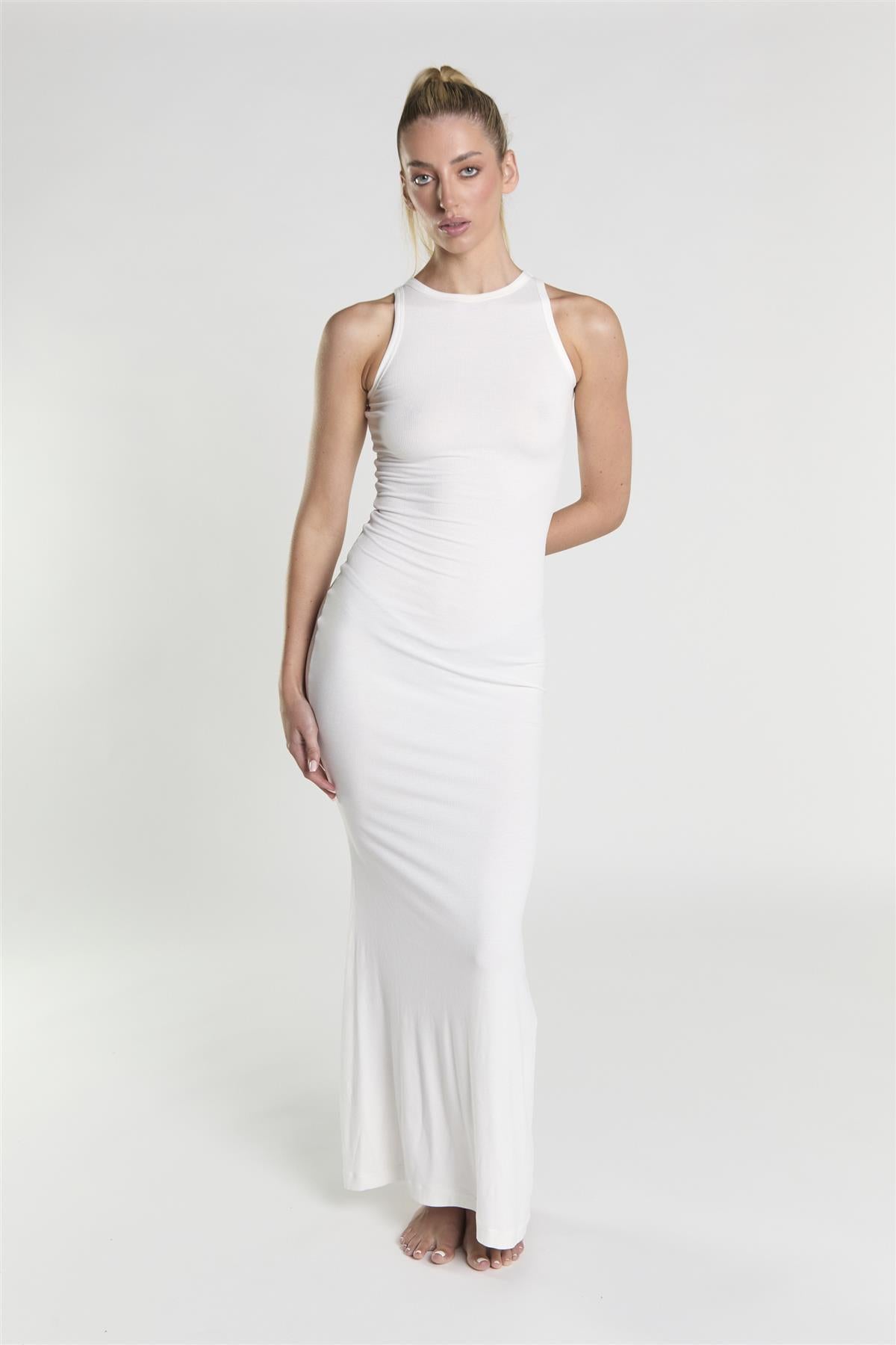 Racerback Maxi Dress - White