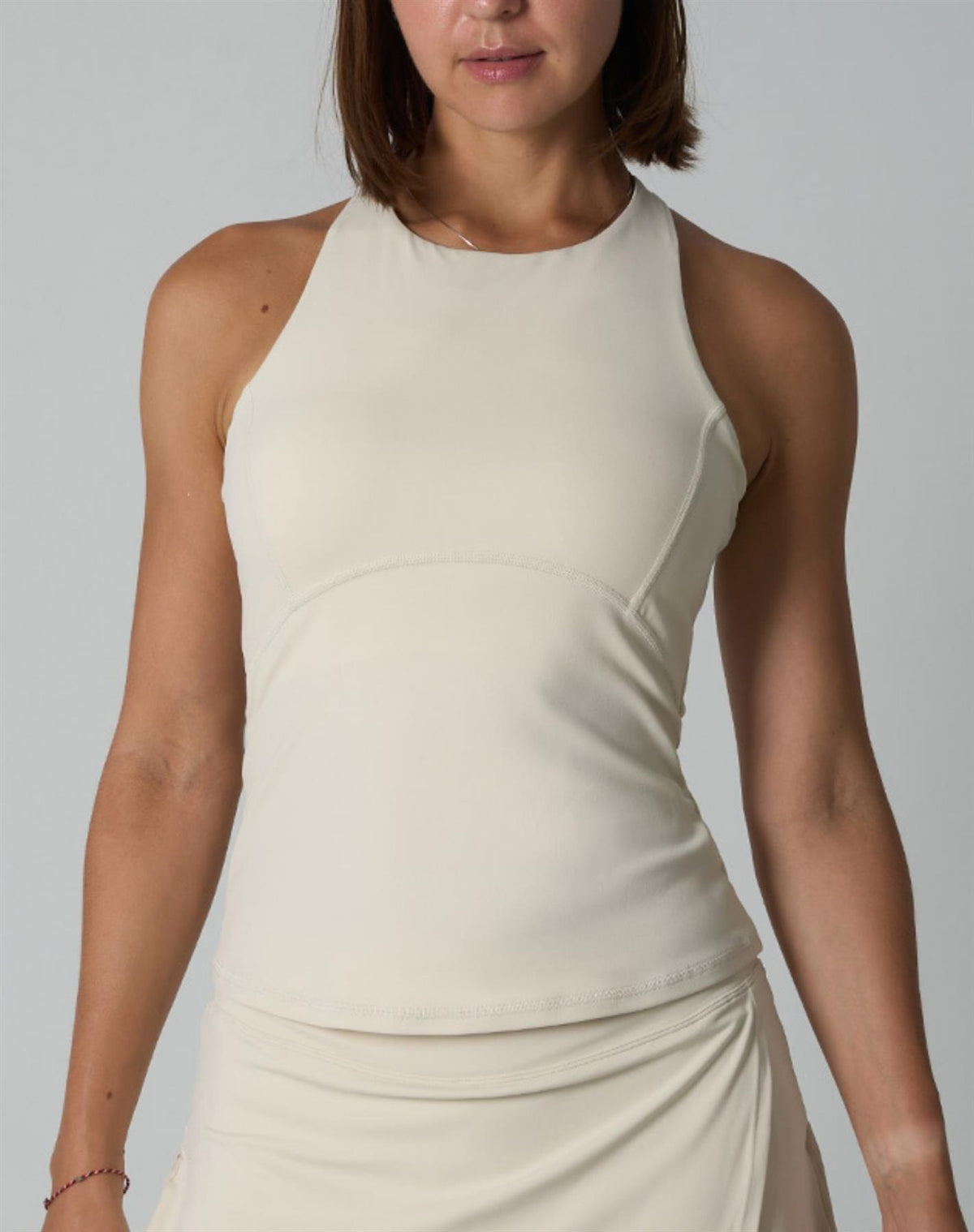 Agon Cream Cross-Back Top