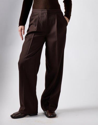 Deepest Brown Tailored Fit Trousers