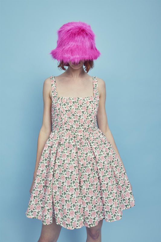 Jamie Corset Mini Dress -Pink/Green