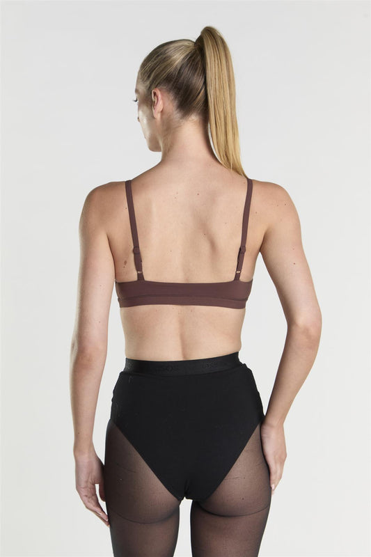 Scoop Neck Bralette - Brown