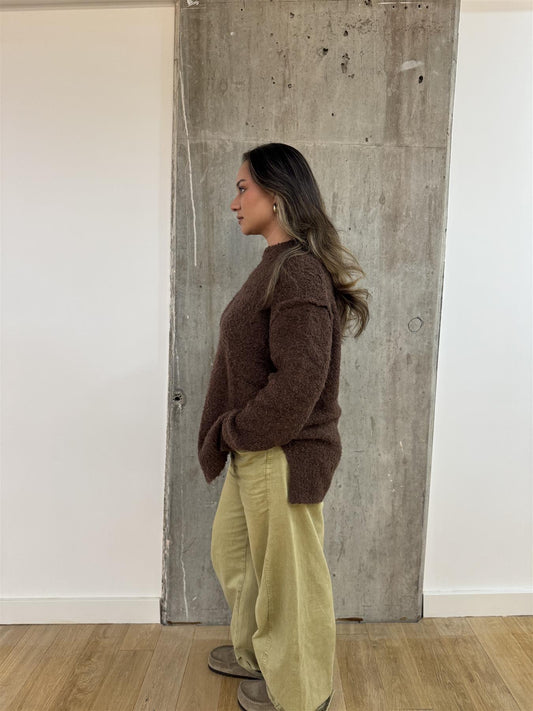 Chocolate Brown Oversized-Jumper